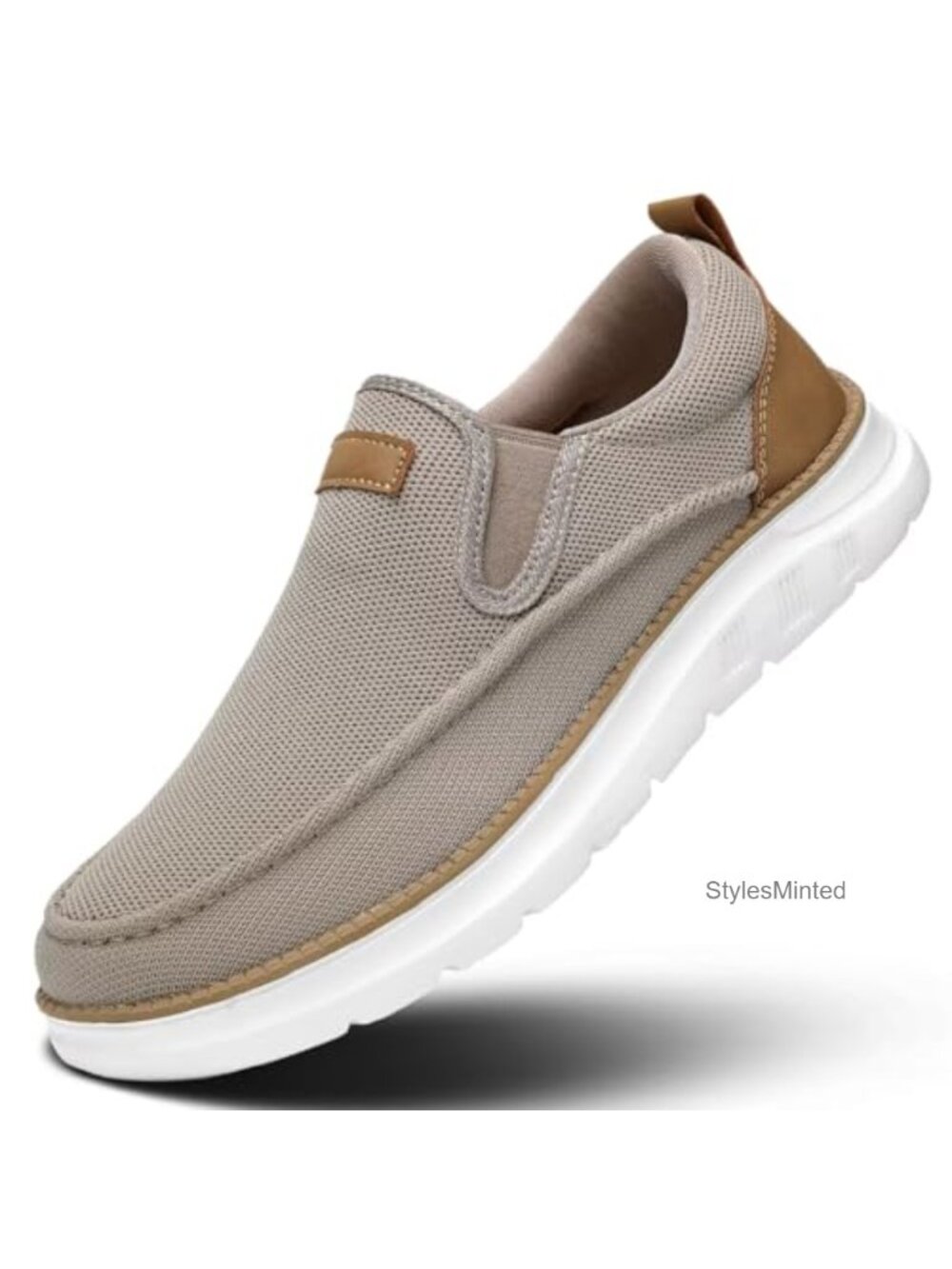 Mens Slip On Loafers Lightweight Mesh Oxfords Casual Walking Shoes